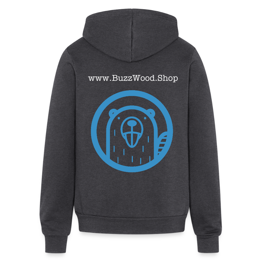 Bella + Canvas Unisex Full Zip Hoodie - charcoal grey