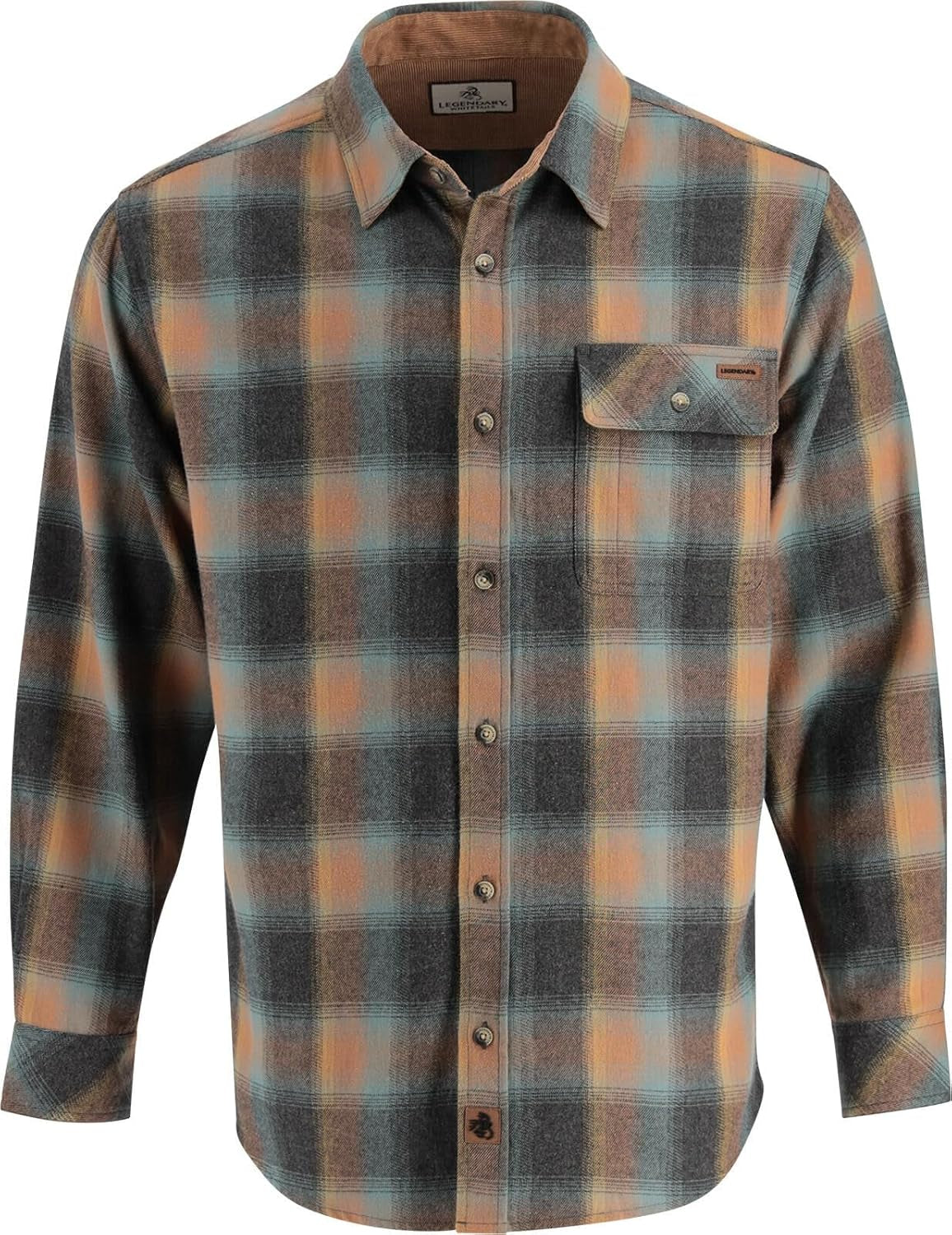 Men'S Flannel Shirt Long Sleeve Button down 100% Cotton