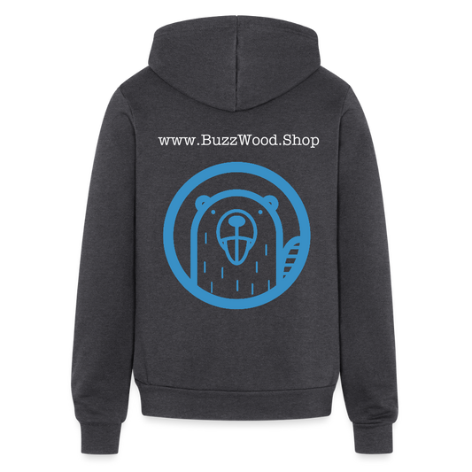 Bella + Canvas Unisex Full Zip Hoodie - charcoal grey