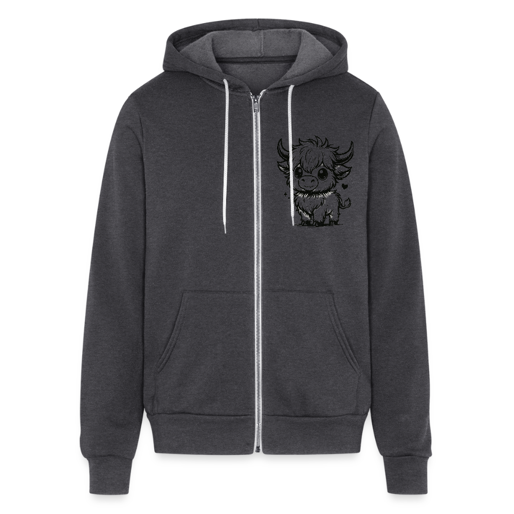 Highland MooMoo Hoodie - charcoal grey