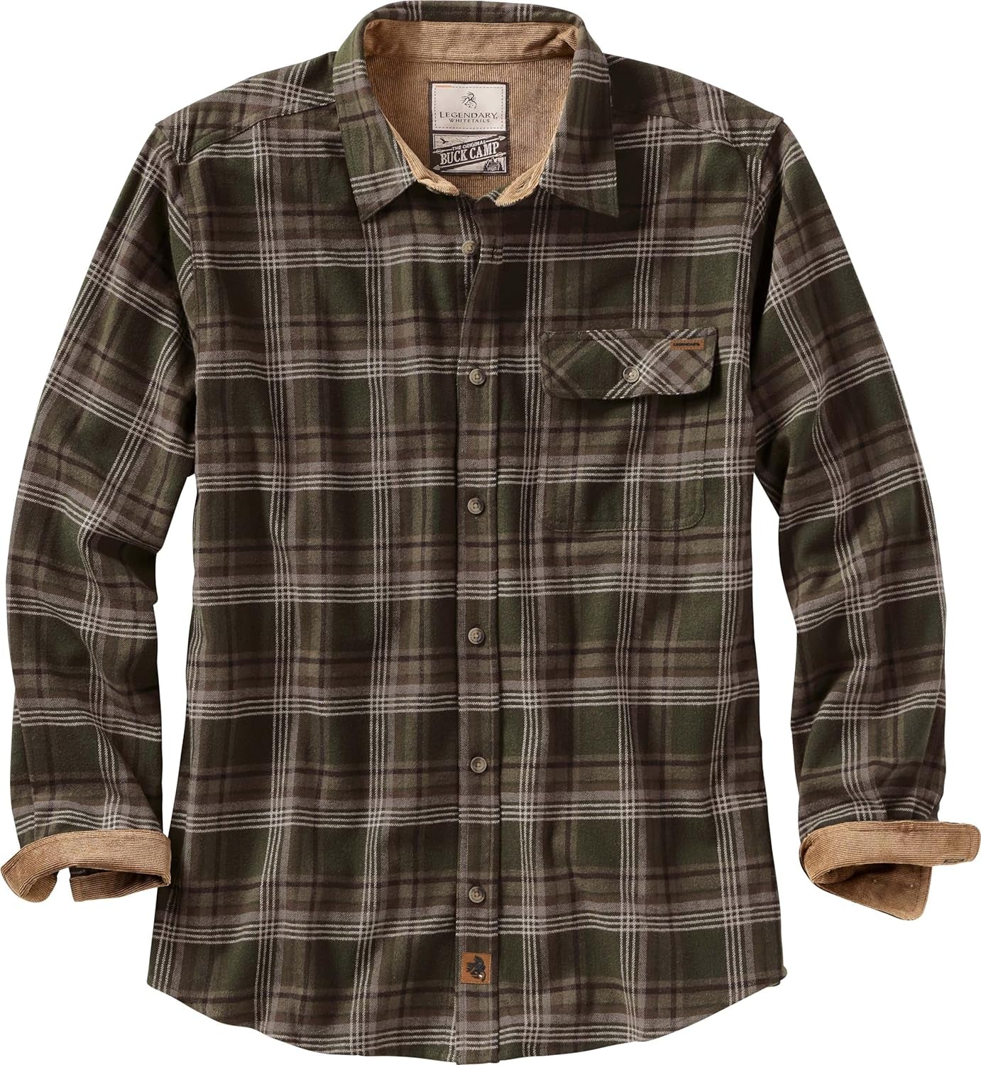 Men'S Flannel Shirt Long Sleeve Button down 100% Cotton