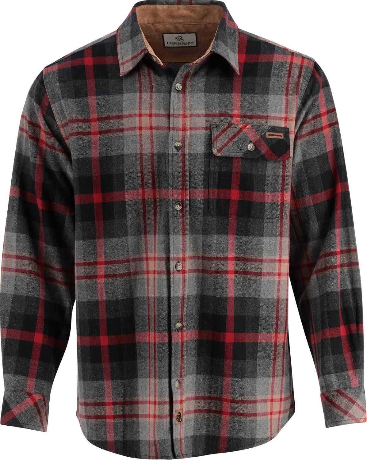 Men'S Flannel Shirt Long Sleeve Button down 100% Cotton