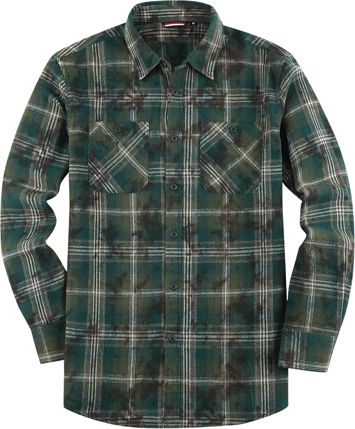 Mens Button down Shirts Flannel Shirt Long Sleeve