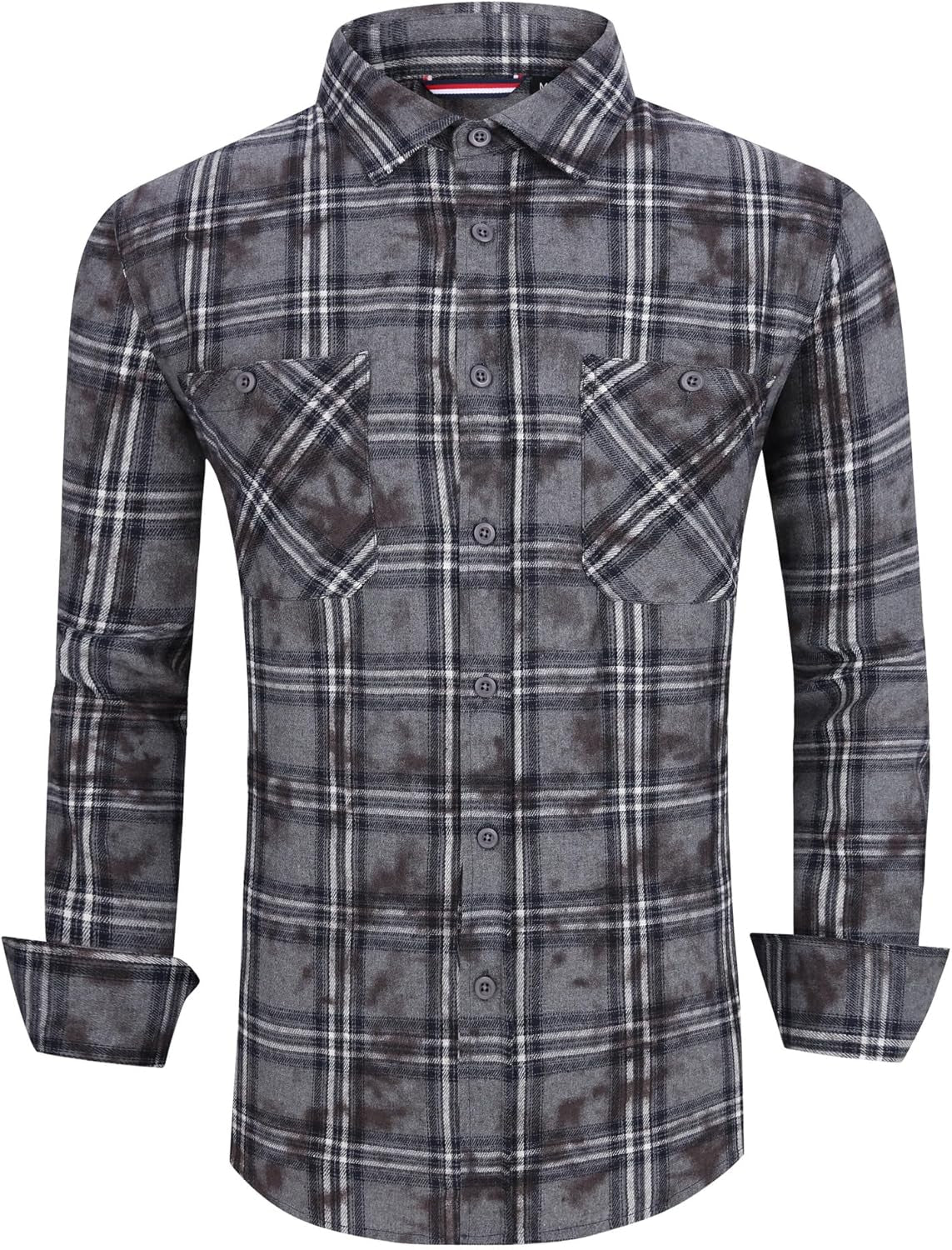 Mens Button down Shirts Flannel Shirt Long Sleeve