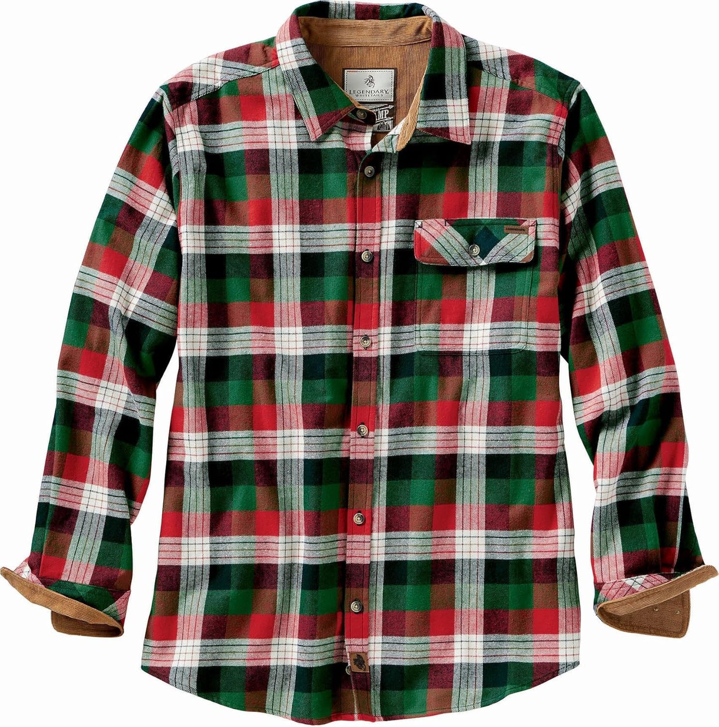 Men'S Flannel Shirt Long Sleeve Button down 100% Cotton