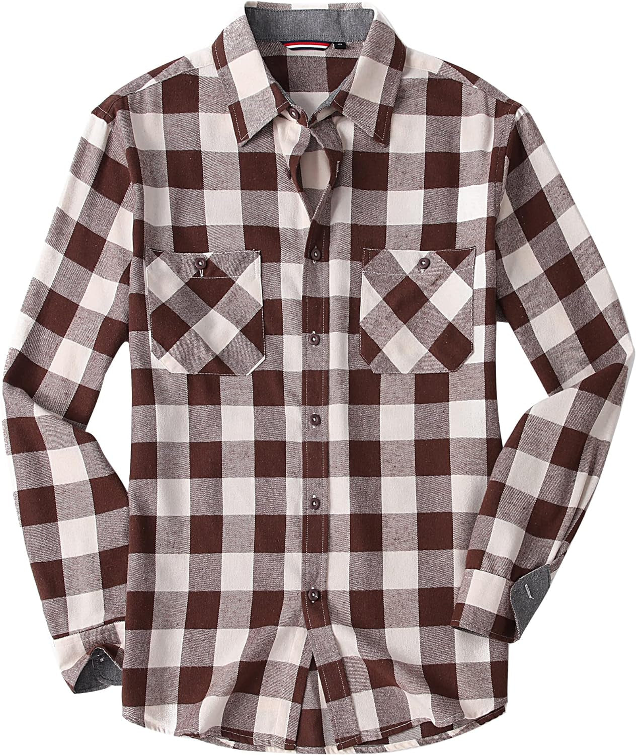 Mens Button down Shirts Flannel Shirt Long Sleeve