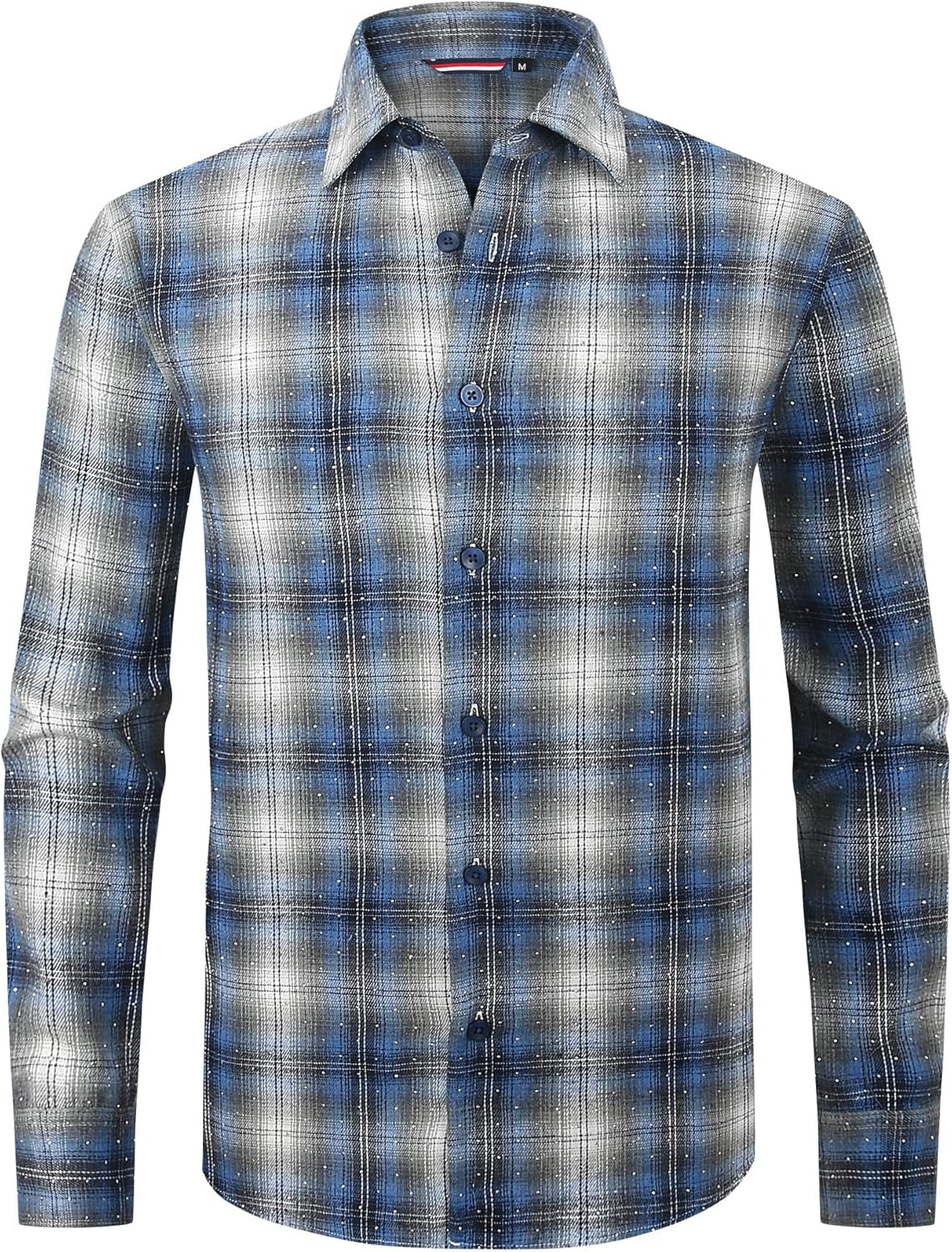 Mens Button down Shirts Flannel Shirt Long Sleeve