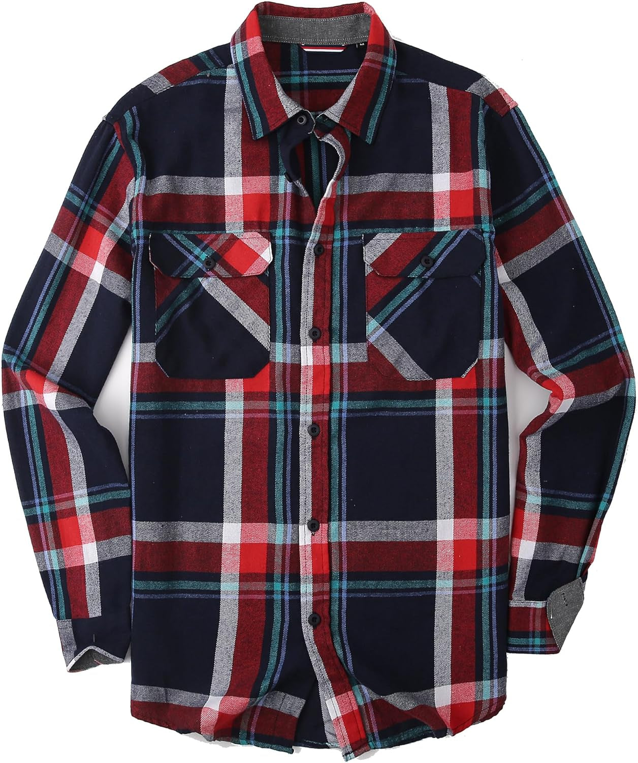 Mens Button down Shirts Flannel Shirt Long Sleeve
