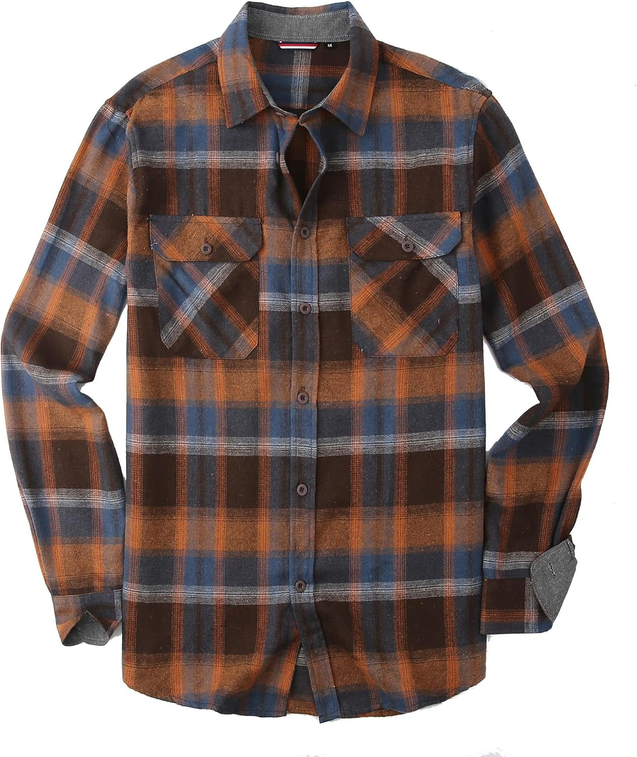 Mens Button down Shirts Flannel Shirt Long Sleeve