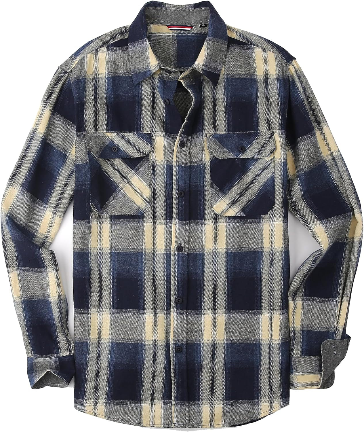 Mens Button down Shirts Flannel Shirt Long Sleeve