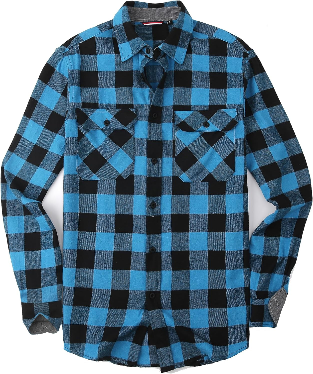 Mens Button down Shirts Flannel Shirt Long Sleeve