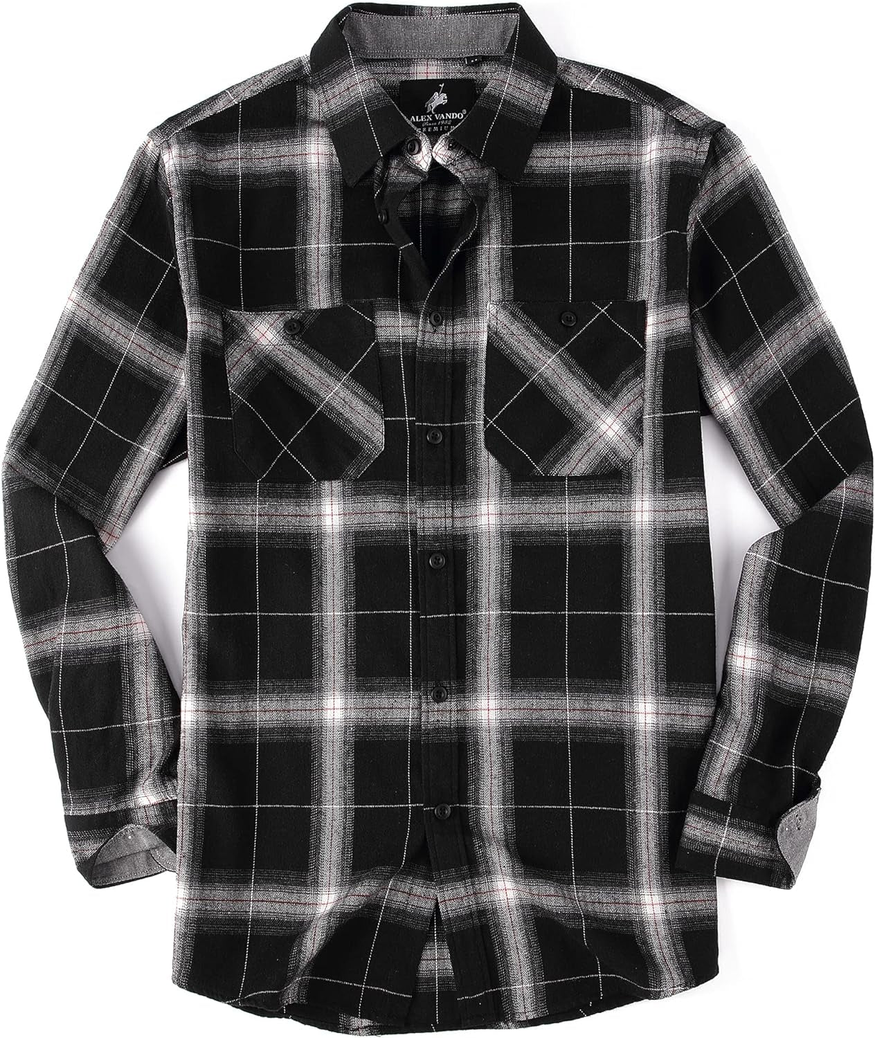 Mens Button down Shirts Flannel Shirt Long Sleeve