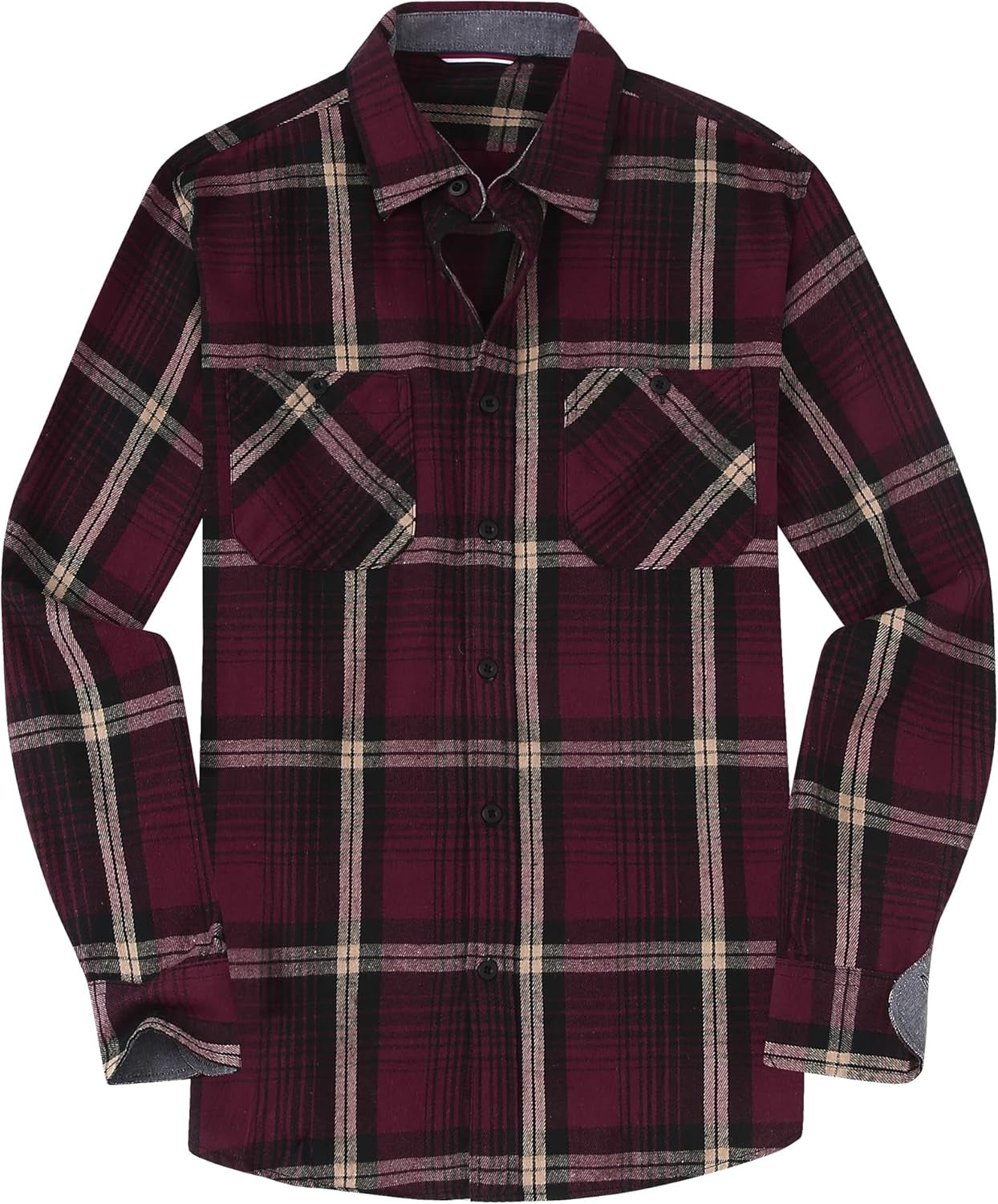 Mens Button down Shirts Flannel Shirt Long Sleeve
