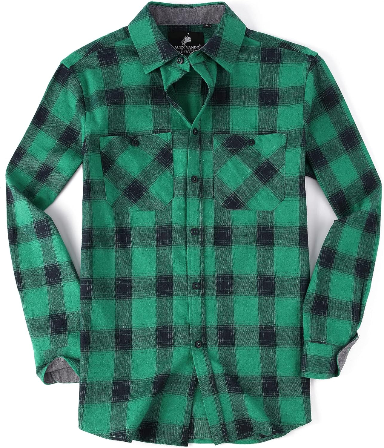 Mens Button down Shirts Flannel Shirt Long Sleeve