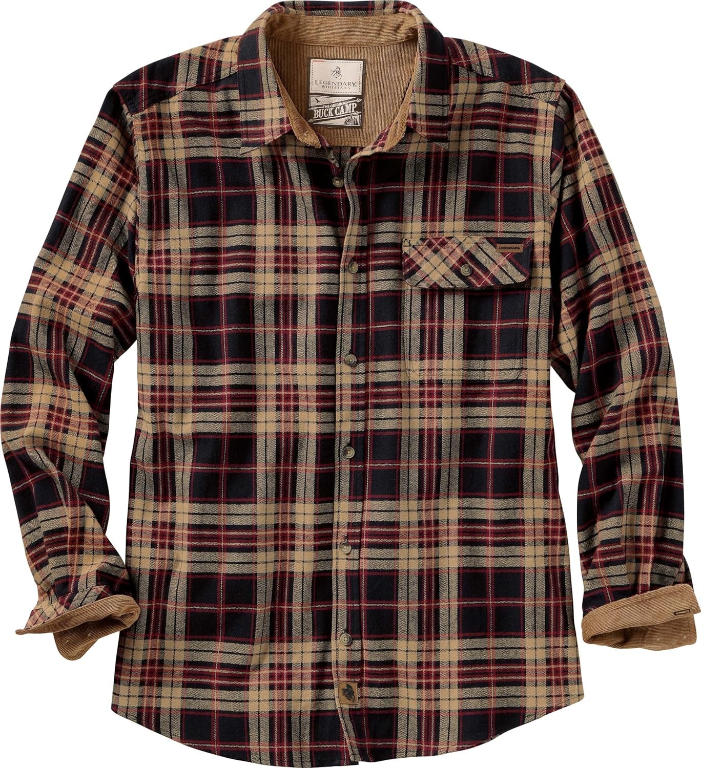 Men'S Flannel Shirt Long Sleeve Button down 100% Cotton