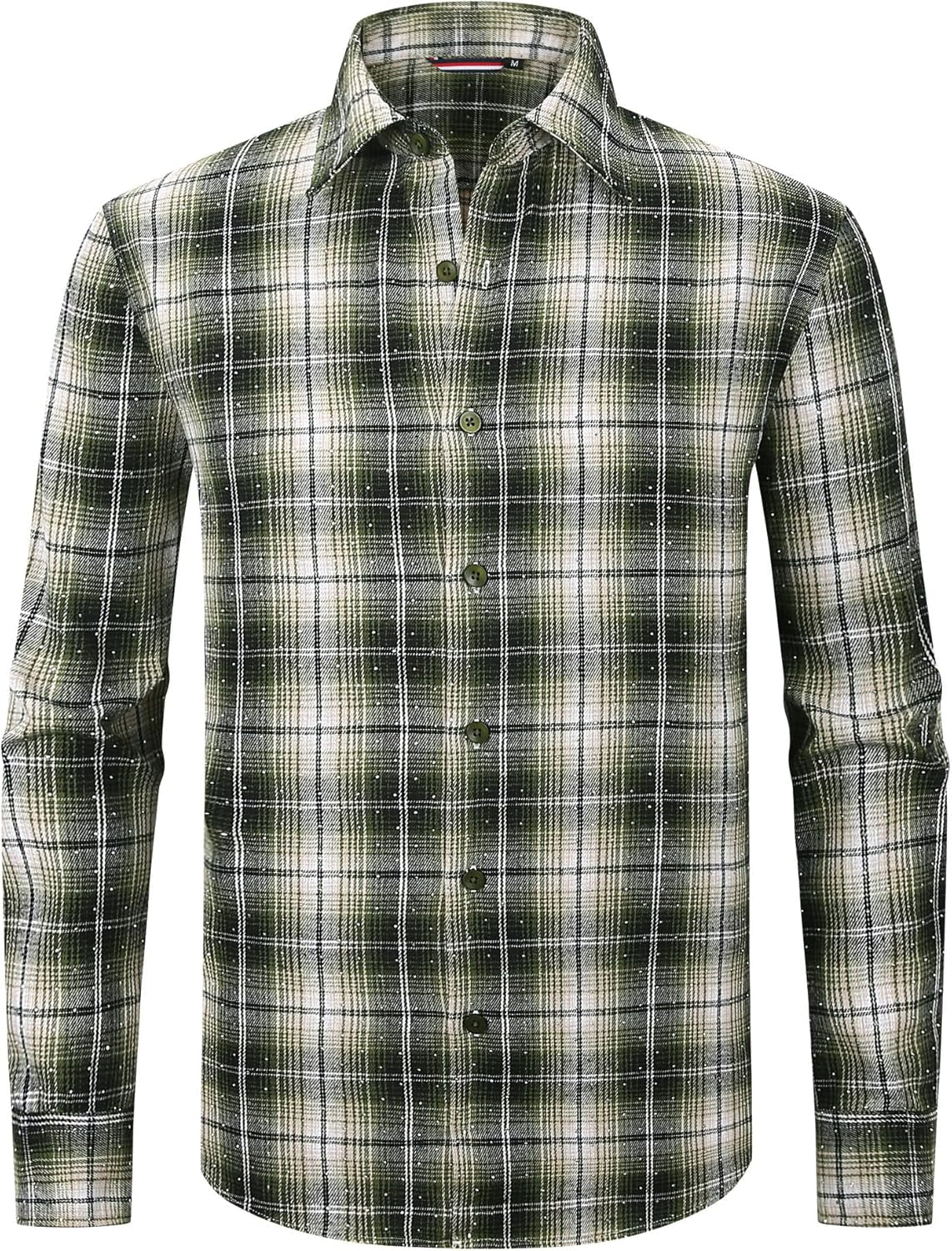 Mens Button down Shirts Flannel Shirt Long Sleeve