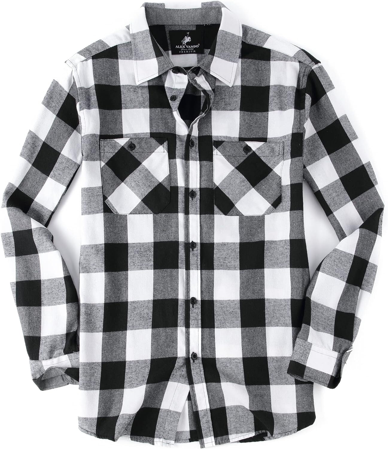 Mens Button down Shirts Flannel Shirt Long Sleeve