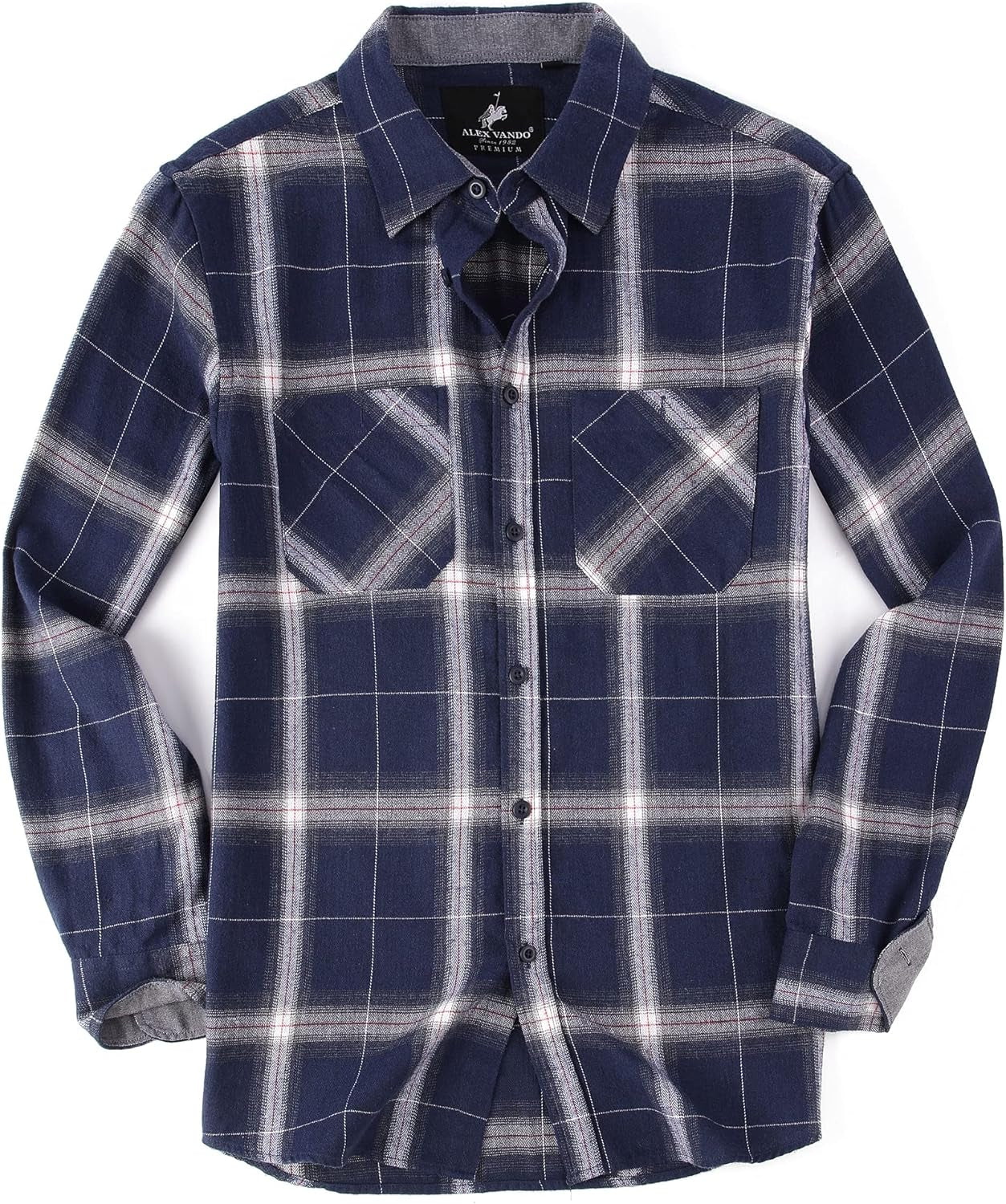 Mens Button down Shirts Flannel Shirt Long Sleeve