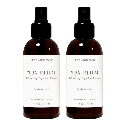 Yoga Ritual - Aromatic and Refreshing Yoga Mat Cleaner, 8 Oz, Infused with Essential Oils - Eucalyptus Mint, 2 Pack