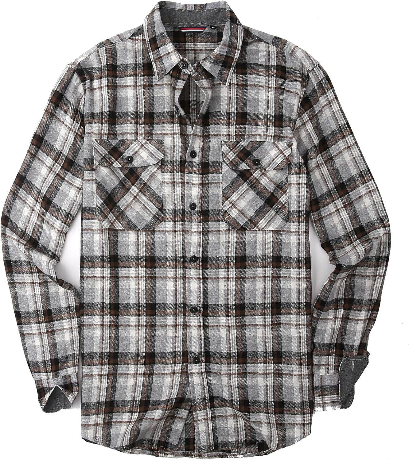 Mens Button down Shirts Flannel Shirt Long Sleeve